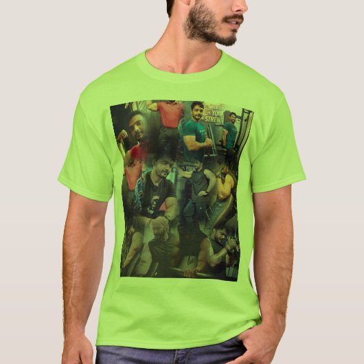 ジムTシャツコットンのプリントアイテム Tシャツ (正面)