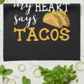 ジムvsタコス – おもしろいノベルティトレーニング キッチンタオル (折り畳み)