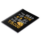 ジムvsタコス – おもしろいノベルティトレーニング ノートブック (左側)