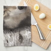 ジムZuckerman著材木オオカミ キッチンタオル (四つ折り)