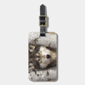 ジムZuckerman著材木オオカミ ラゲッジタグ (正面縦)