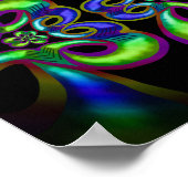 ジメカラフルットデザインのアートポスター。 ポスター (角)