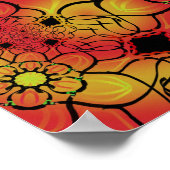 ジメカラフルットデザインのアートポスター。 ポスター (角)