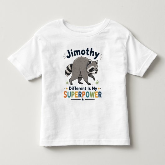 ジモシーが違うのが僕のスーパーパワー トドラーTシャツ (正面)