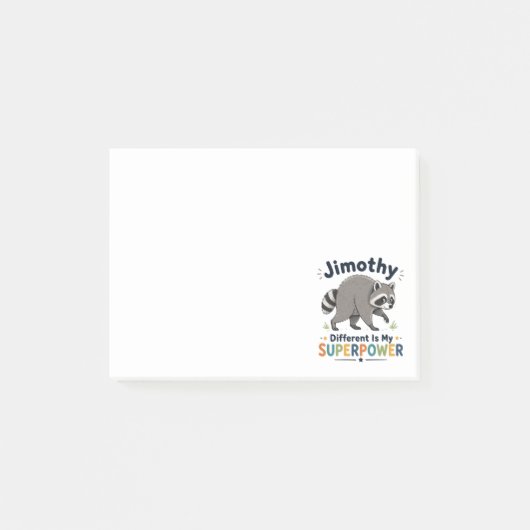 ジモシーが違うのが僕のスーパーパワー ポストイット (正面)