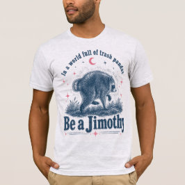ジモシーであれ 面白いアライグマのゴミ捨て Tシャツ