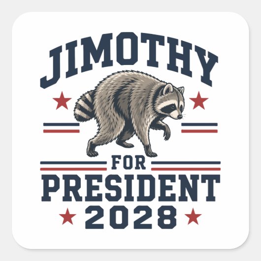 ジモシー大統領2028 スクエアシール (正面)