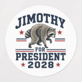ジモシー大統領2028 ラベル (デザイン2)