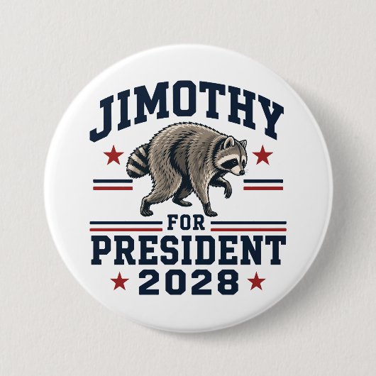 ジモシー大統領2028 缶バッジ (正面)