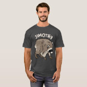 ジモシー・アライグマのコミックスタイルの動物 Tシャツ (正面フル)