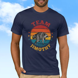 ジモシー・アライグマ伝説 ゴールド 赤 青 Tシャツ