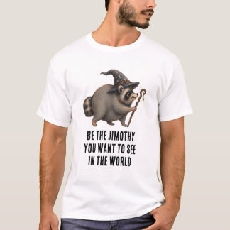ジモシー・アライグマ・ウィザード・ハロウィン・カスタム Tシャツ