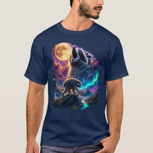 ジモシー・アライグマ ウイルス性シアトルアライグマ Tシャツ (正面)