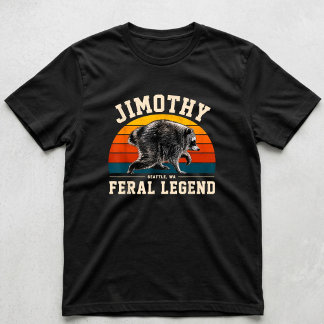 ジモシー・アライグマ シアトル野生伝説 ミーム Tシャツ