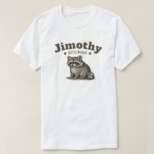 ジモシー・アライグマ シアトル ワイルドライフ Tシャツ (デザイン正面)