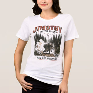 ジモシー・アライグマ ビンテージ 野生生物 森林 アドベンチャー トライブレンドTシャツ