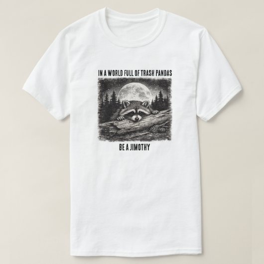 ジモシー・アライグマ Tシャツ (デザイン正面)