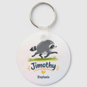 ジモシー・バイラル・アライグマ・面白い・野生動物 キーホルダー (正面)