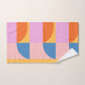 ジモダンオメトカラフルリ形状パターン バスタオルセット (ハンドタオル)