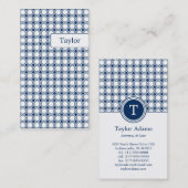 ジモダンオメトリ名刺-ネイビーブルー 名刺 (正面/裏面)