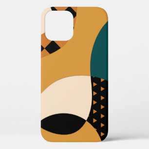 ジモダンオメトリ抽象芸術パッチワークパターン iPhone 12ケース