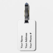 ジモノグラムのュエパーソナライズされたルトーンの&紙吹雪 ラゲッジタグ (裏面縦)