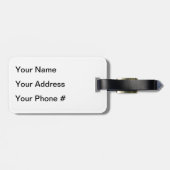 ジモノグラムのュエパーソナライズされたルトーンの&紙吹雪 ラゲッジタグ (裏面横)