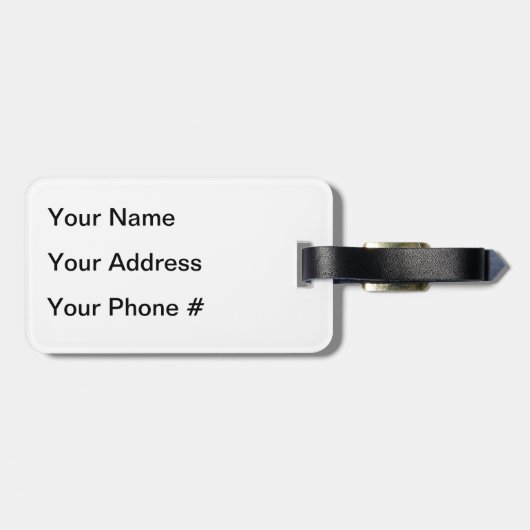 ジモノグラムのュエパーソナライズされたルトーンの&紙吹雪 ラゲッジタグ (裏面横)