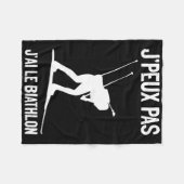 ジャイアイバイアスロンウィンタースポーツクロスカントリースキー フリースブランケット (正面(横))