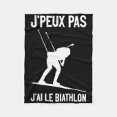 ジャイアイバイアスロンウィンタースポーツクロスカントリースキー フリースブランケット (正面)