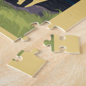 ジャイアンズコーズウェイアイルランドトラベルアートヴィンテージ ジグソーパズル (側面)