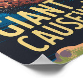 ジャイアンズコーズウェイアイルランドトラベルアートヴィンテージ ポスター (角)