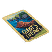 ジャイアンズコーズウェイアイルランドトラベルアートヴィンテージ マグネット (右側)
