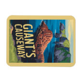 ジャイアンズコーズウェイアイルランドトラベルアートヴィンテージ マグネット (横)