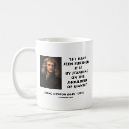 ジャイアンツの肩に立っているニュートン コーヒーマグカップ