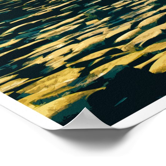 ジャイアンツコーズウェイアントリムアイルランドレトロスタイル ポスター (角)