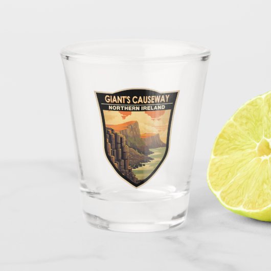 ジャイアンツコーズウェイ北アイルランド旅行ヴィンテージ ショットグラス (正面)