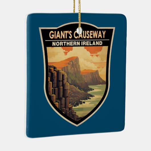 ジャイアンツコーズウェイ北アイルランド旅行ヴィンテージ セラミックオーナメント (右)