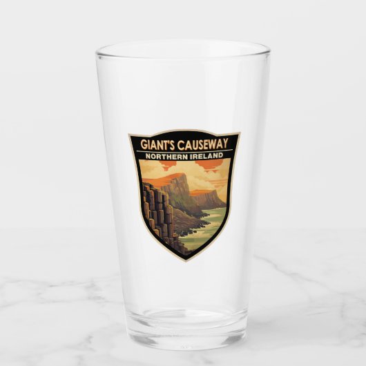 ジャイアンツコーズウェイ北アイルランド旅行ヴィンテージ タンブラーグラス (正面)