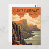 ジャイアンツコーズウェイ北アイルランド旅行ヴィンテージ ポストカード (正面/裏面)