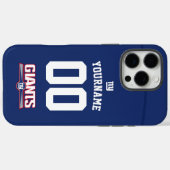 ジャイアンツパーソナライズされたジャージー・アメリカンフットボール Case-Mate iPhoneケース (裏面 (横))