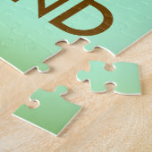 ジャイアンツ・コーズウェイ北アイルランド地図と旅行のポスター ジグソーパズル (側面)