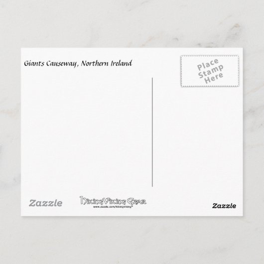 ジャイアンツ・コーズウェイ　北アイルランド ポストカード (裏面)