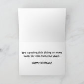 ジャイアントおもしろいユーモアのあるシーカメハッピーバースデー カード (内部)