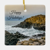 ジャイアントのコーズウェイでの夕日 セラミックオーナメント (正面)