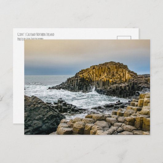 ジャイアントのコーズウェイでの夕日 ポストカード (正面/裏面)