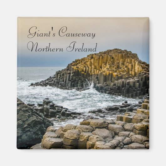 ジャイアントのコーズウェイでの夕日 マグネット (正面)