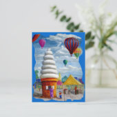 ジャイアントアイスクリームコーンカーニバル景観 ポストカード (スタンド正面)