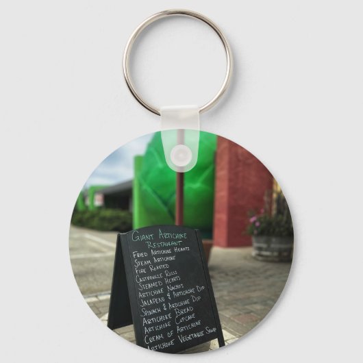 ジャイアントアーティチョーク – Castroville CA キーホルダー (裏面)