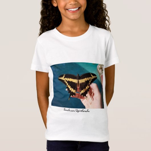 ジャイアントイエローアゲハチョウ蝶 Tシャツ (正面)